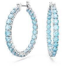 Swarovski - Matrix Blue Hoop Earrings