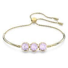 Swarovski - 3 Stone Orbita Bracelet Goldtone