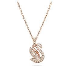 Swarovski - Iconic Swan Necklace Rose Goldtone