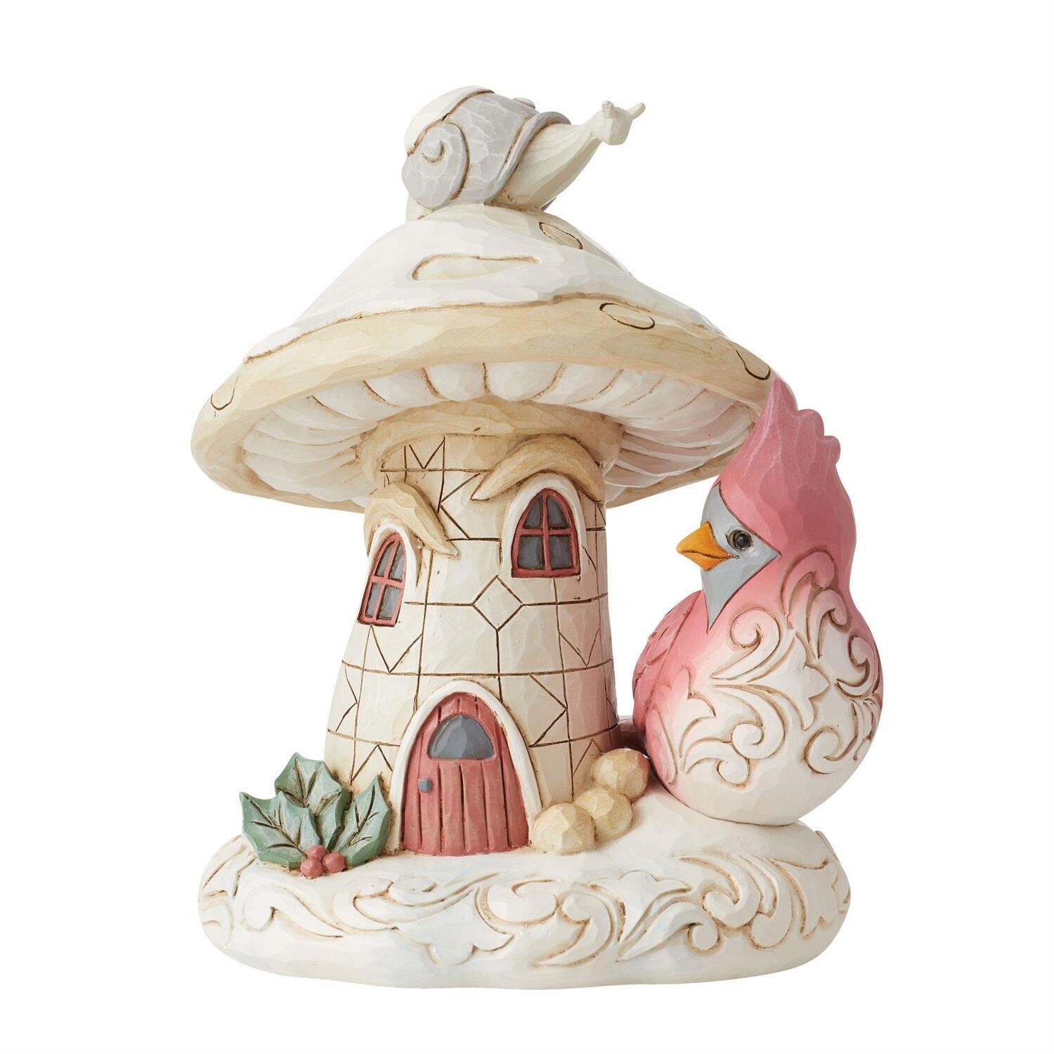 Jim Shore - Woodland Mushroom House/Bird