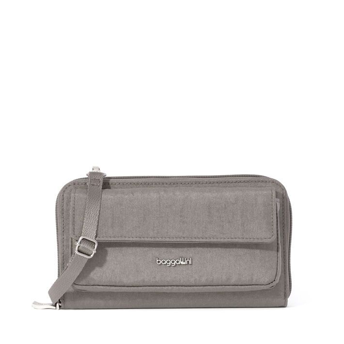 Baggallini-rfid Phone Crossbody Wallet- Sterling