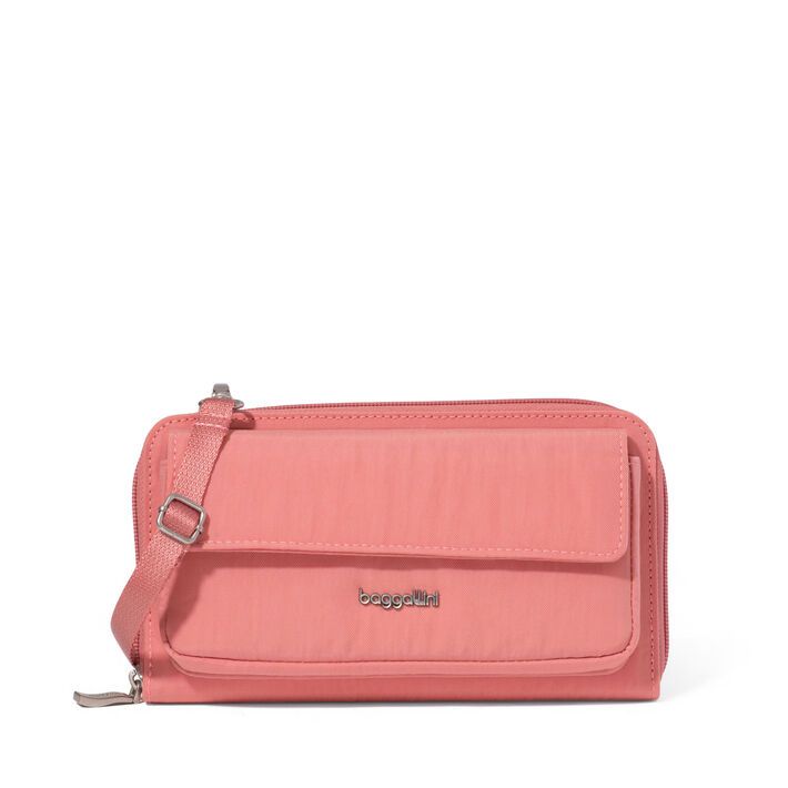 Baggallini-rfid Phone Crossbody Wallet- Terracotta