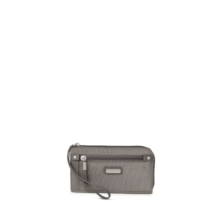 Baggallini- Zip Around Wallet - Sterling Shimmer