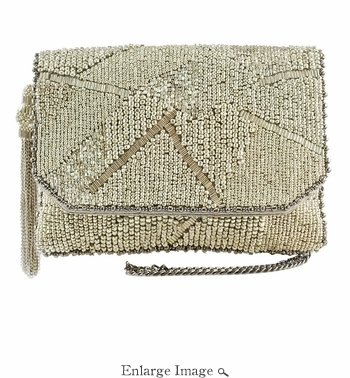 Mary Frances -Mini Silver Lining Beaded Handbag