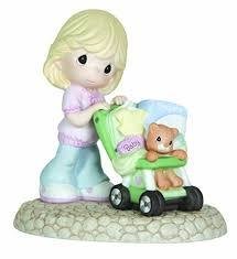 Precious Moments - Girl Pushing Stroller