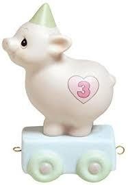 Precious Moments - Age 3 Birthday Train- Heaven Bless Your Special Day