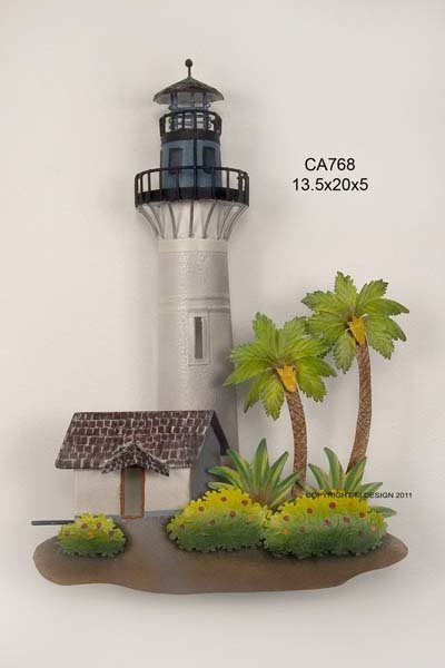 Key West Lighthouse Metal Wall Art