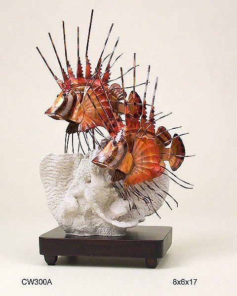 Lionfish Sculpture on Base