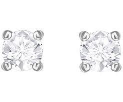 Swarovski - Attract Round Earrings Silvertone