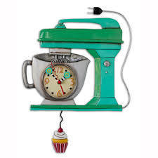 Vintage Mixer Green Clock