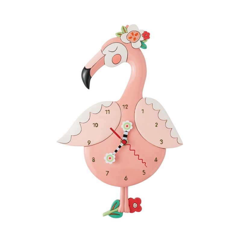 Clock- Pinky Flamingo