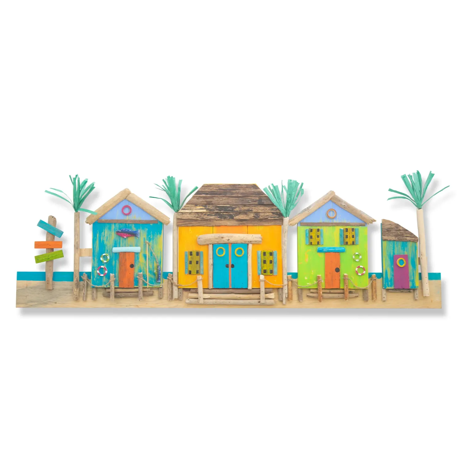 Tropical Village Beach Junk Wall Art