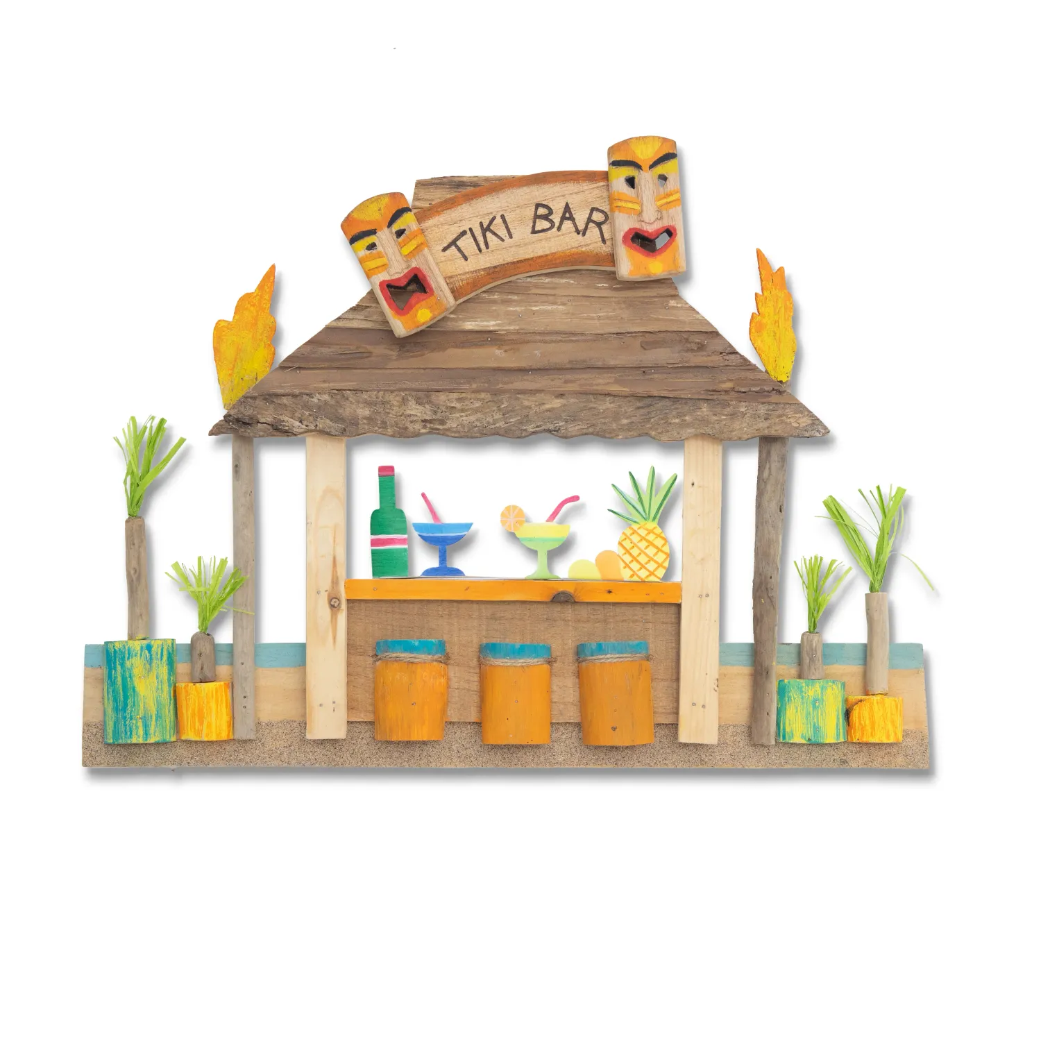 Tiki Bar Beach Junk Wall Art