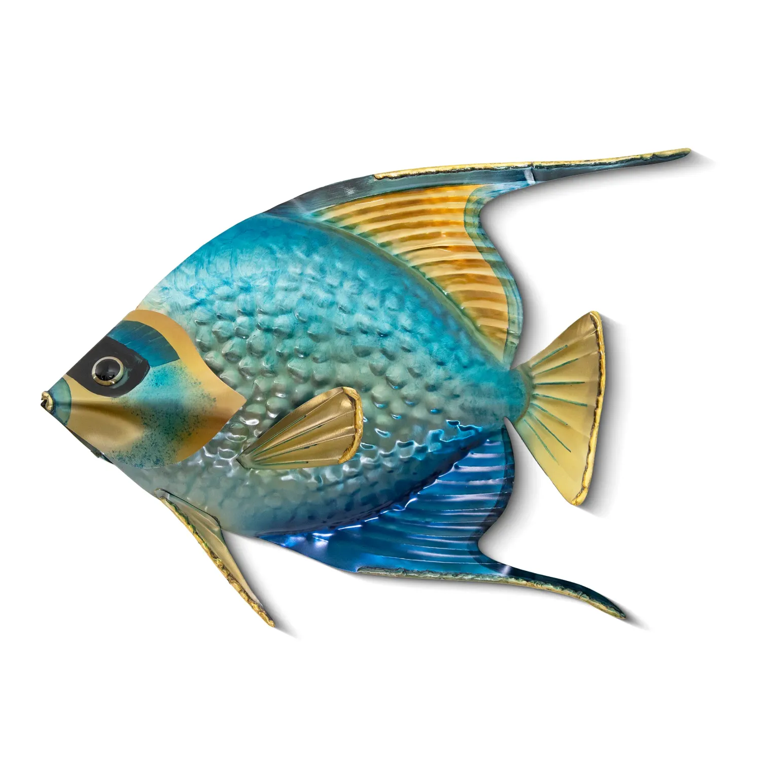 Single Queen Fish Blue Wall Art