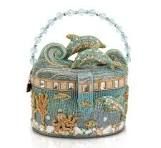 Mary Frances- Crystal Dolphin Marine Sea Life Handbag