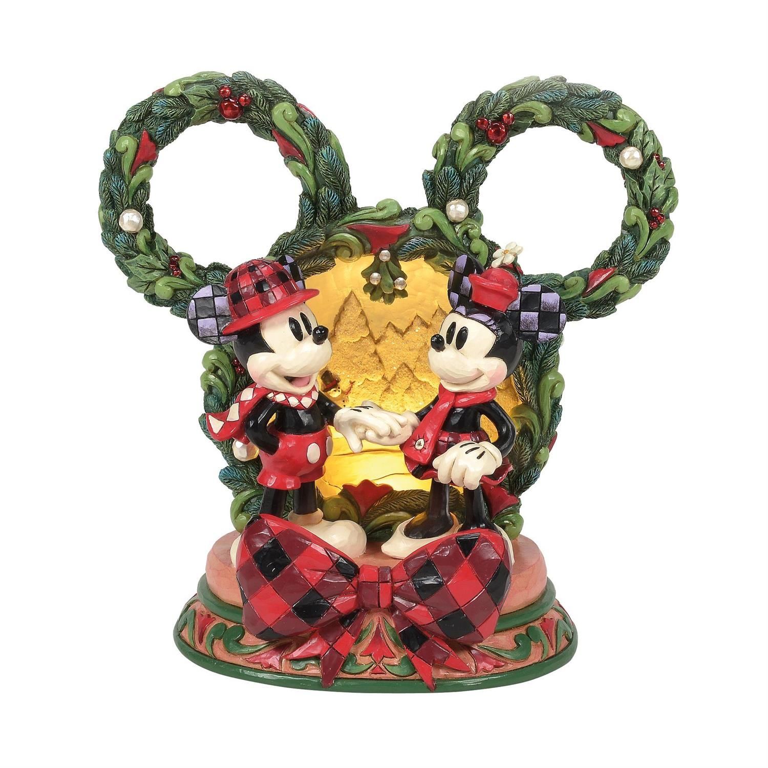 Disney-Jim Shore-Mickey &amp; Minnie Led Diorama