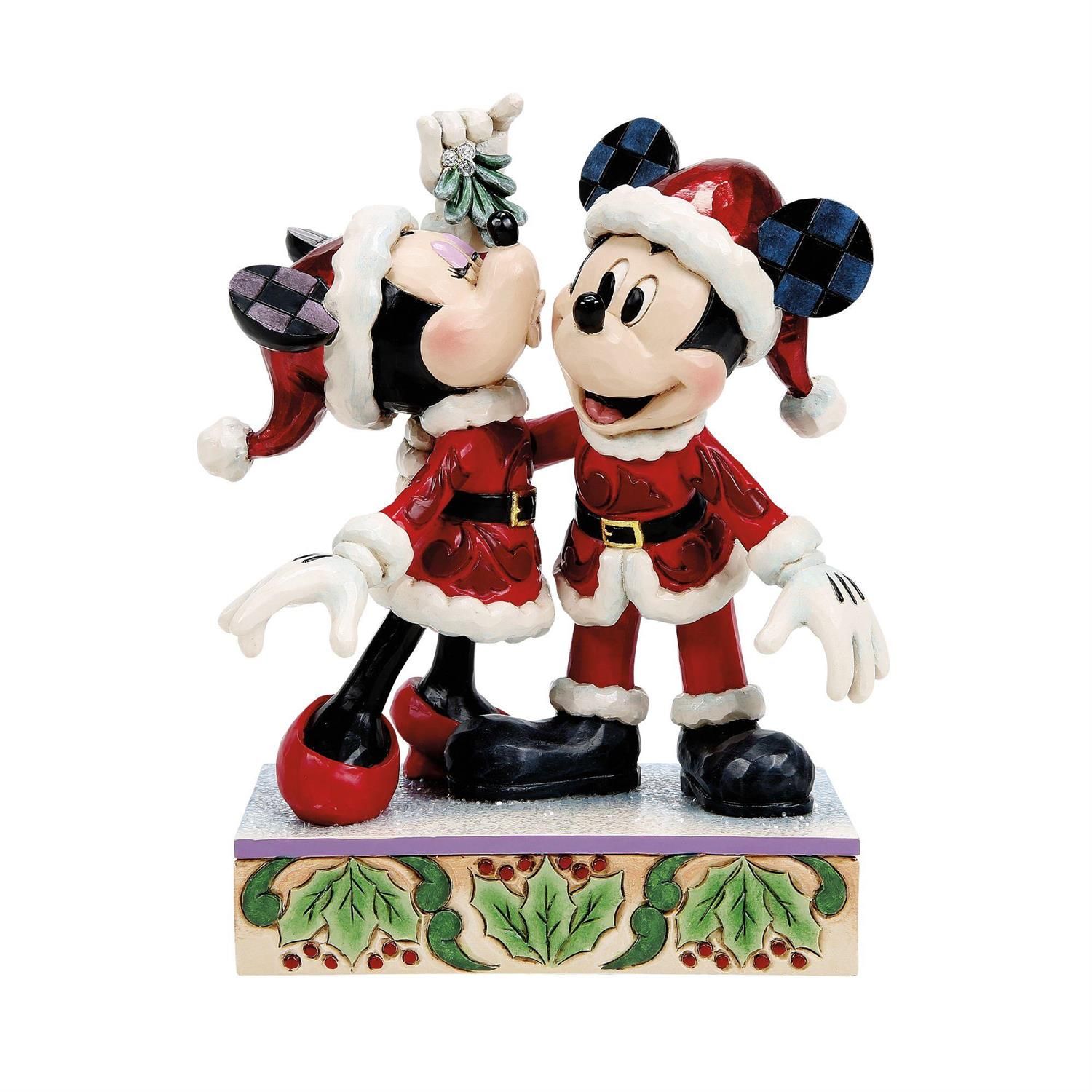 Disney-Jim Shore-Mickey &amp; Minnie Mistletoe