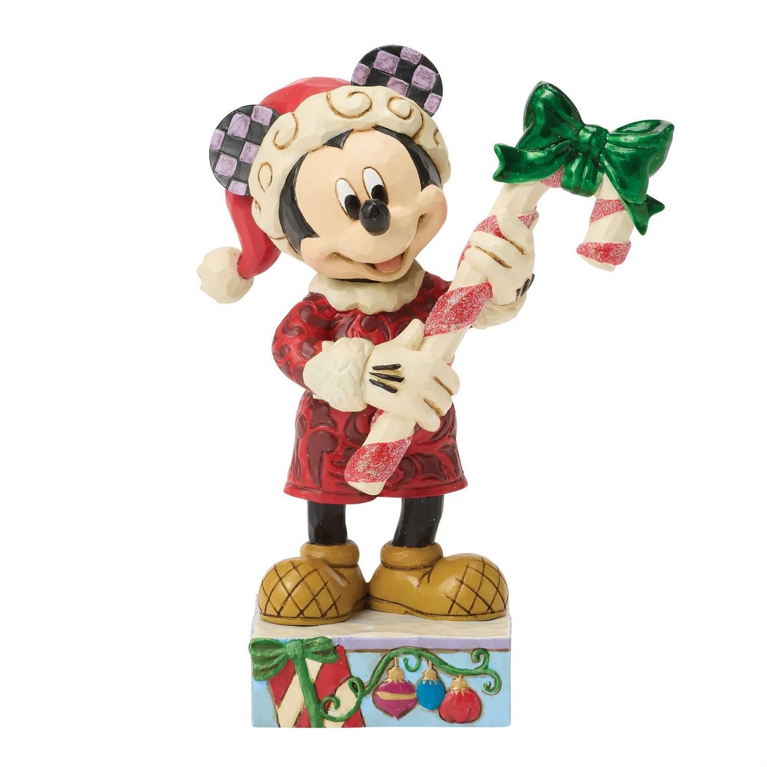 Disney-Jim Shore-Mickey Mouse w/Candy Cane