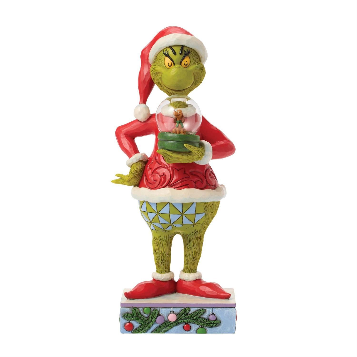 Jim Shore- Grinch Holding Dome w/Max