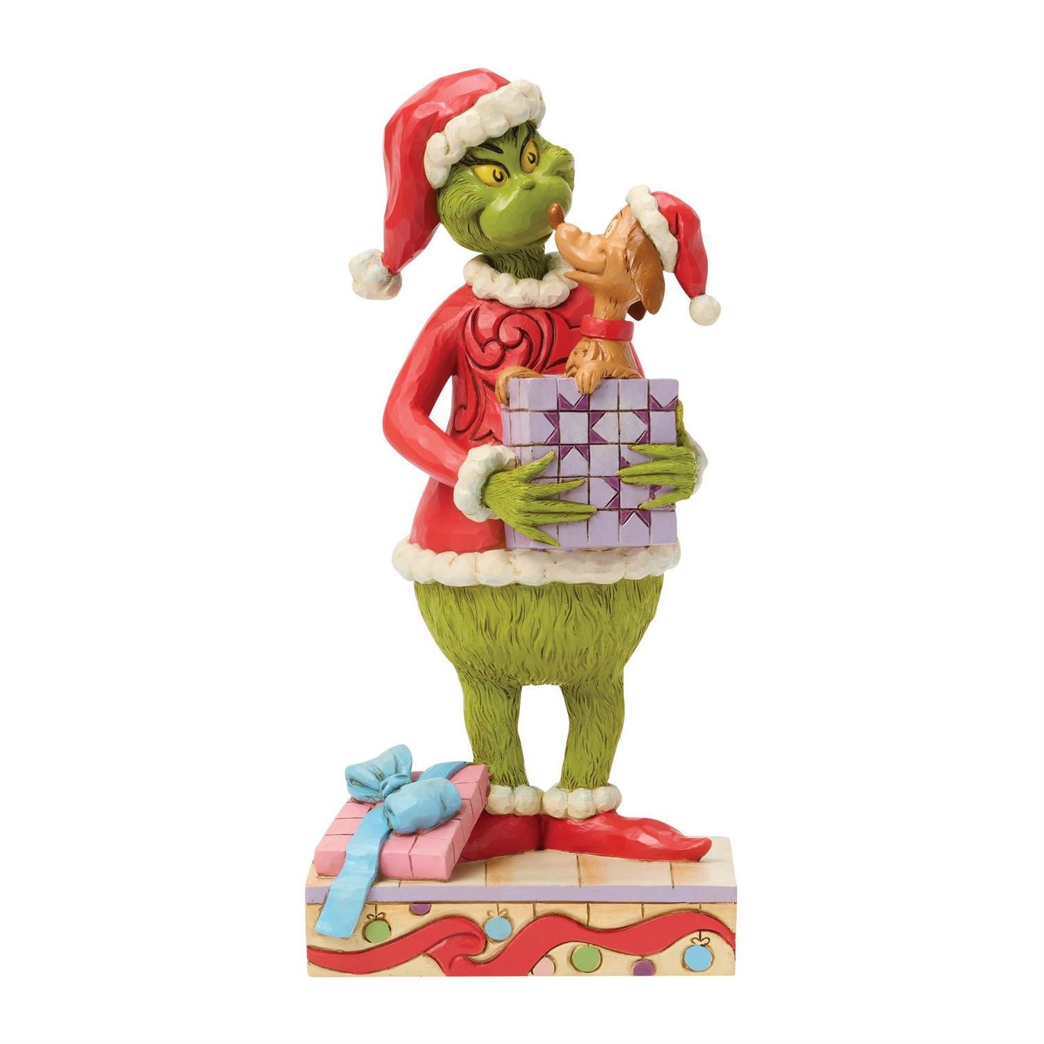 Jim Shore- Grinch Holding Gift w/Max