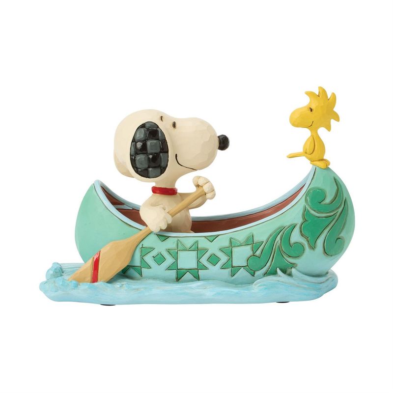 Jim Shore- Peanuts Snoopy and Woodstock in Canoe