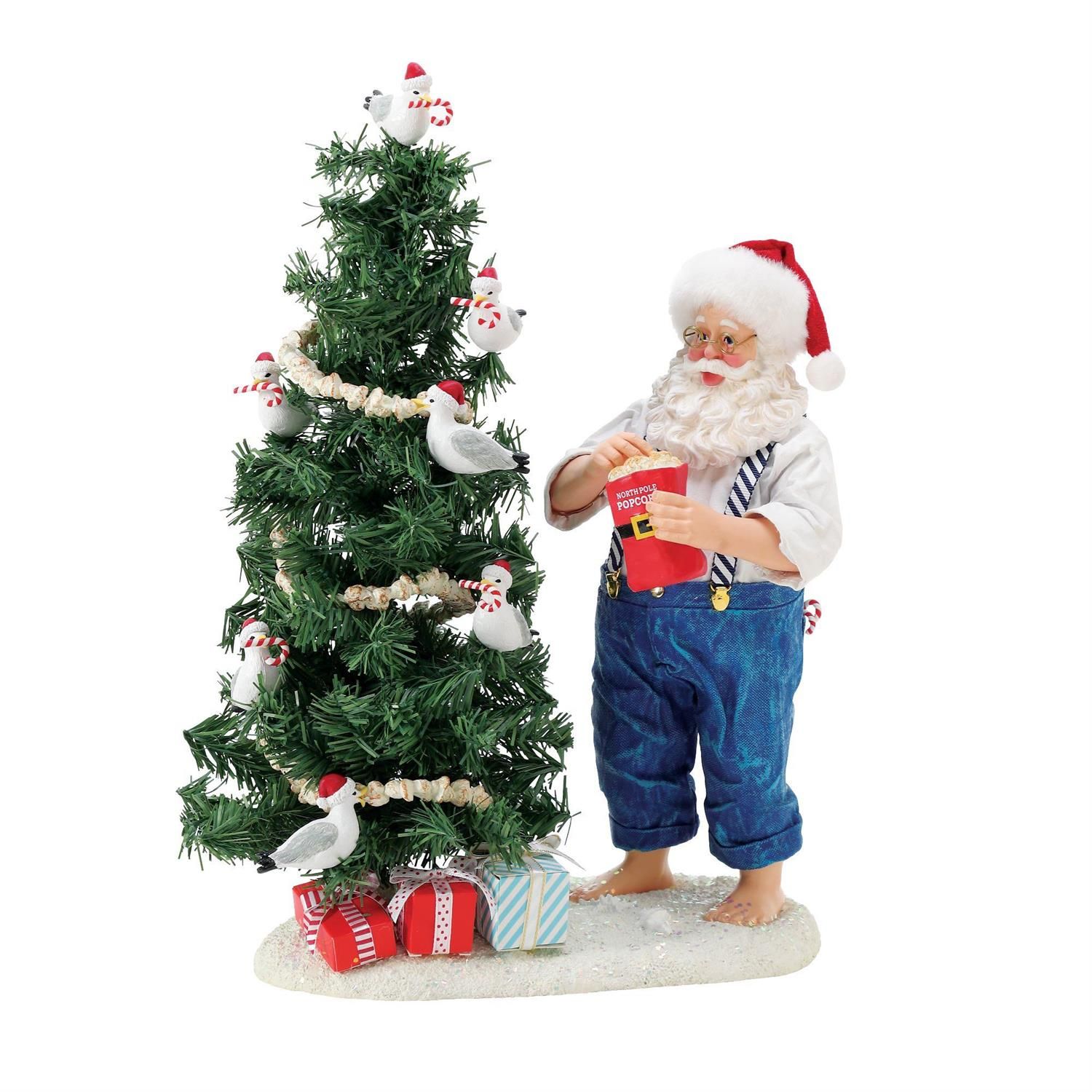 Possible Dreams- Santa w/Flocked Tree
