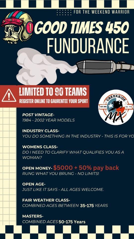 Good Times 450 Team Race Entry