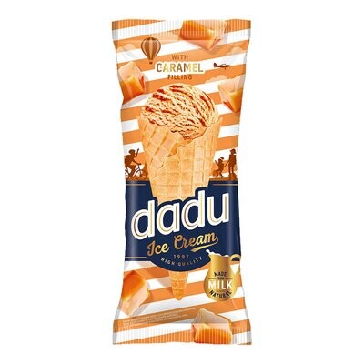 Dadu Caramel Ice Cream w Caramel Filling in Wafer Cone $1.50