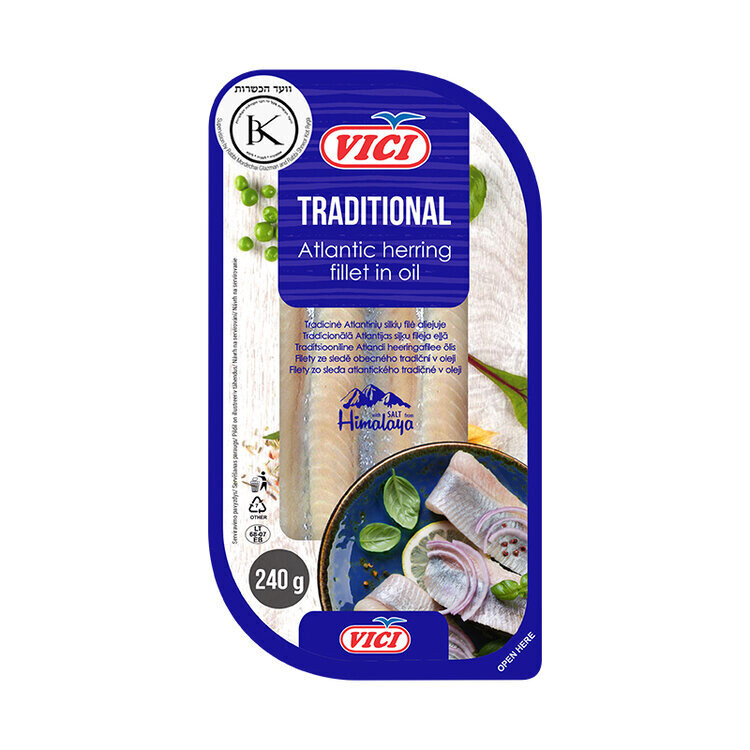 Vici Herring Fillet Traditional in Oil 240g $1.90
