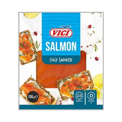 Vici Cold Smoked Sliced Salmon 100g VP $1.95