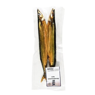 Cold Smoked Cleaned Saury Head On VP $2.95 EA