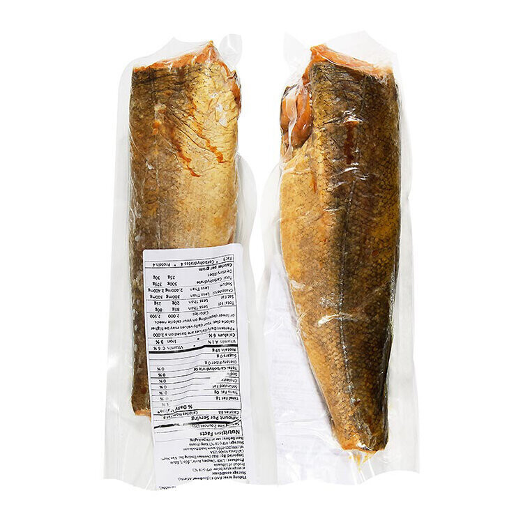 Hot Smoked Cleaned Hake Head Off VP $4.65lb