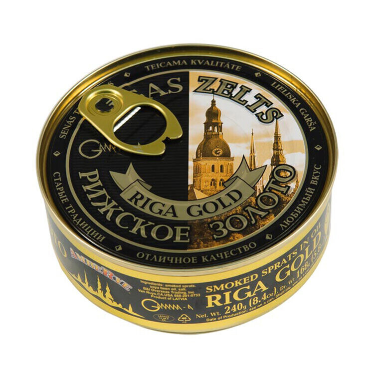 Riga Gold Smoked Sprats in Oil (EO) 240g $2.50