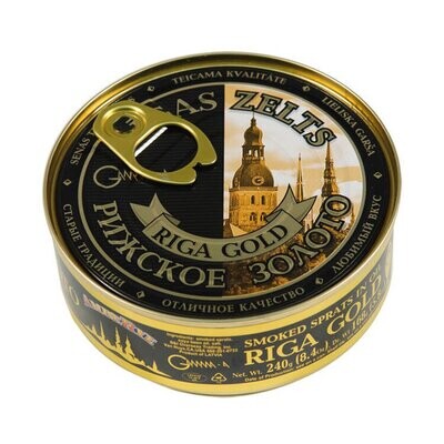 Riga Gold Smoked Sprats in Oil (EO) 240g $2.50