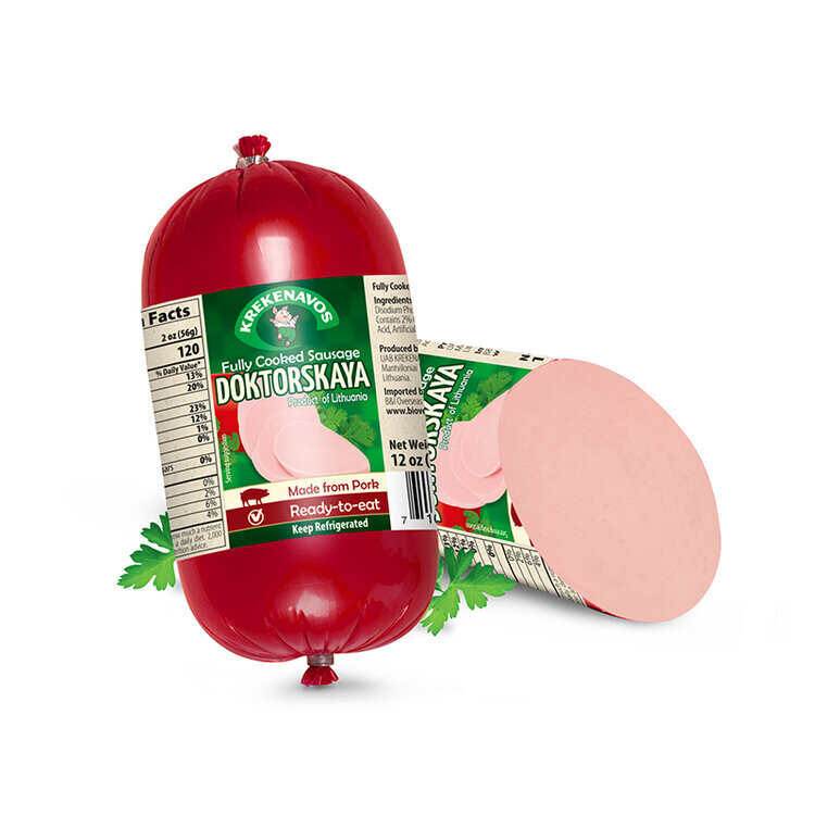 Krekenavos Pork Bologna “Doktorskaya&quot; 340g 24cs $2.95