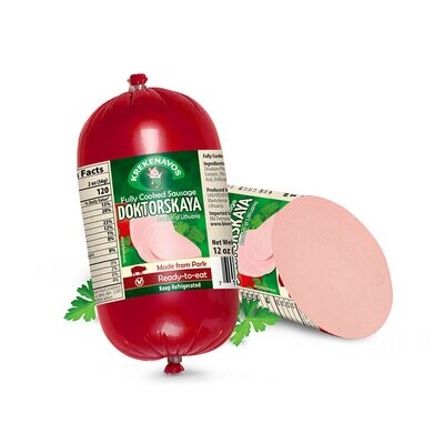 Krekenavos Pork Bologna “Doktorskaya&quot; 340g 24cs $2.95