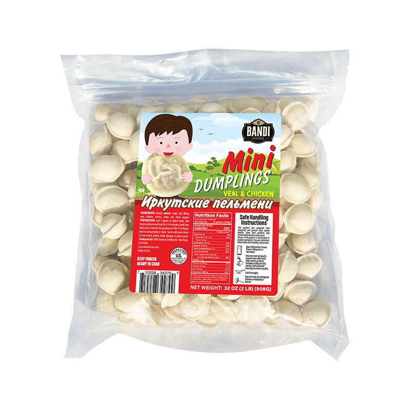 Bandi MINI Veal &amp; Chicken Pelmeni &quot;IRKUTSKYE&quot; 2lb $5.95