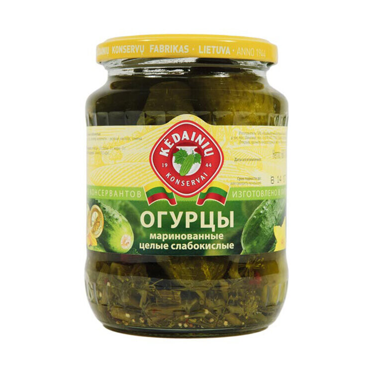 Kedainiu Whole Pickled Cucumbers in Brine 970g $3.10