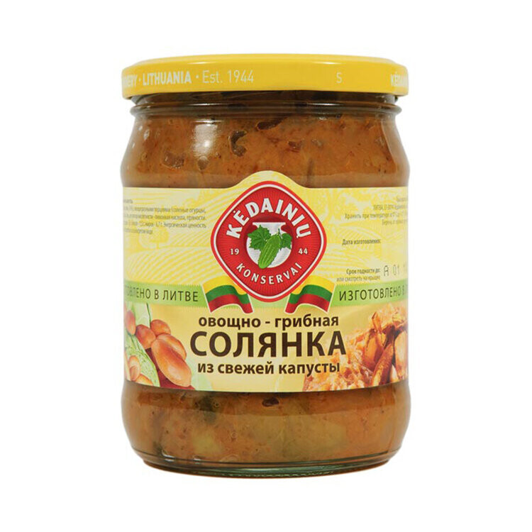 Kedainiu Solyanka Soup From Fresh Cabbage Mushrooms Vegetables 480g $2.30