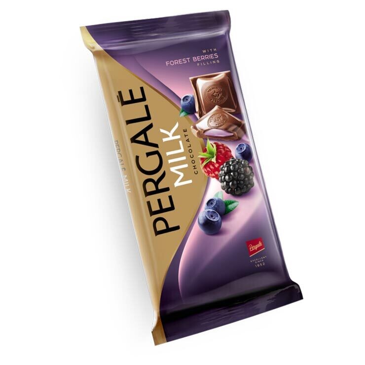 Milk Chocolate Pergale With Wild-Berries Filling 100g $1.20