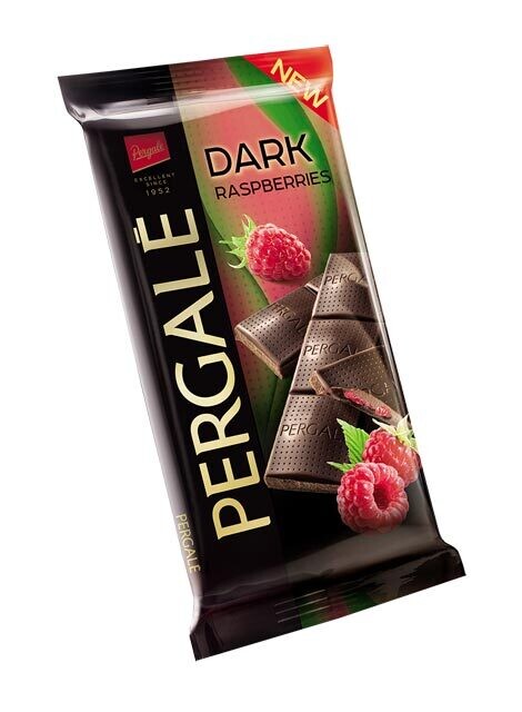 Dark Chocolate With Raspberries Pergale 85g $1.50