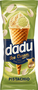 Dadu Pistachio ice cream with waffle crisps 150ml 24cs Cone $1.80