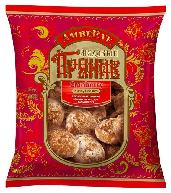 Honey Prianiki Cranberry 400g 16cs Lithuania $2.00