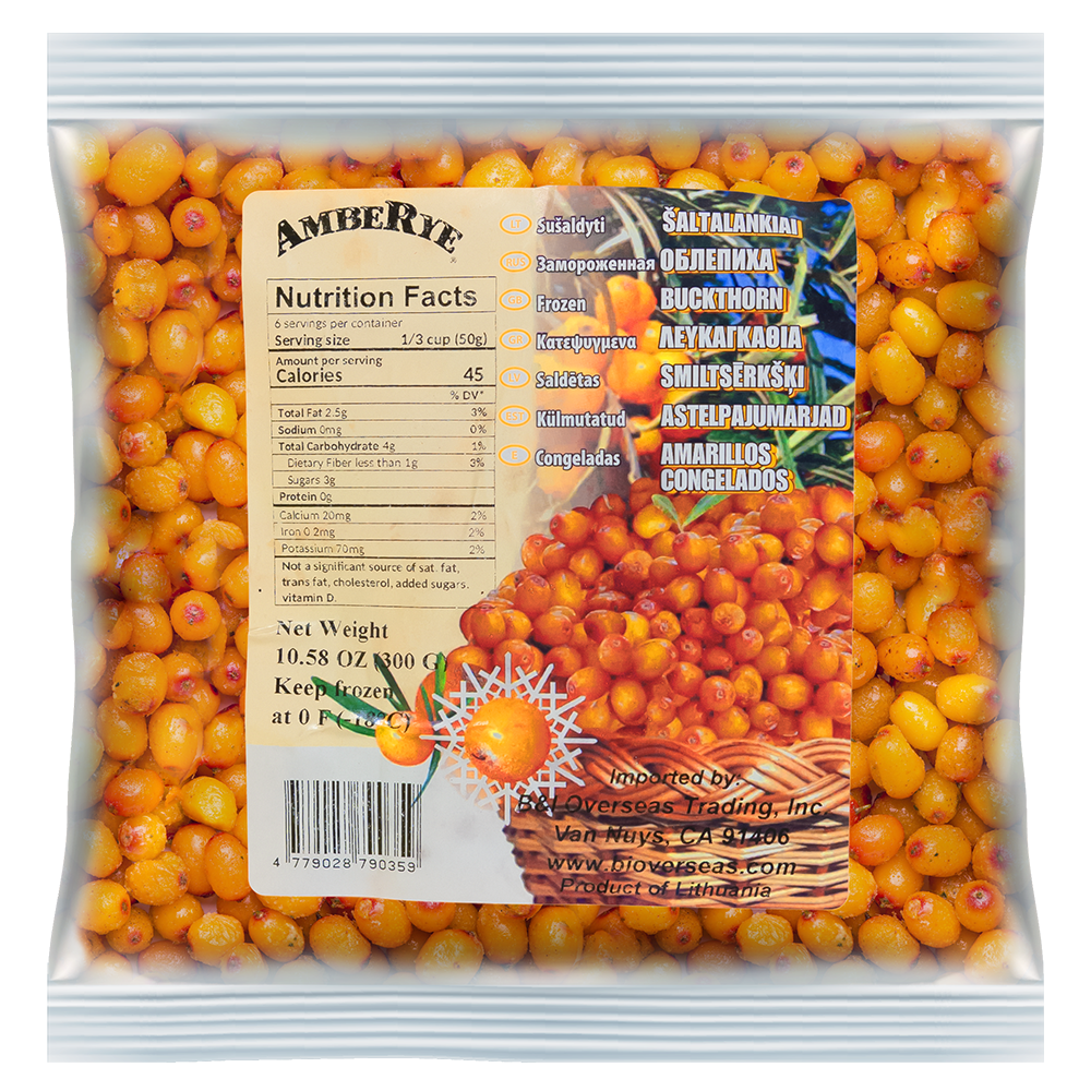 AmbeRye Frozen Sea Buckthorn 300g $2.60