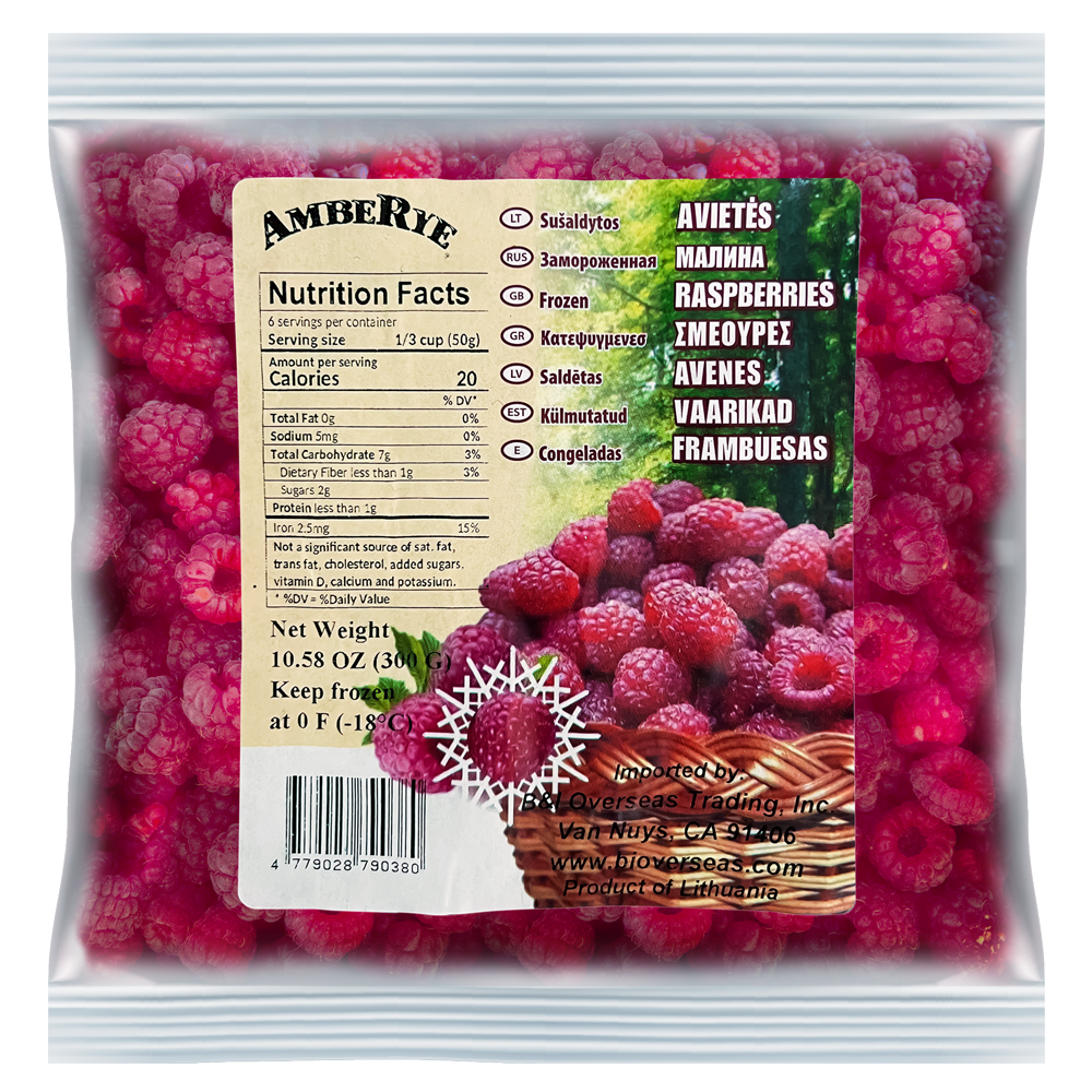 AmbeRye Frozen Raspberry 300g $4.20