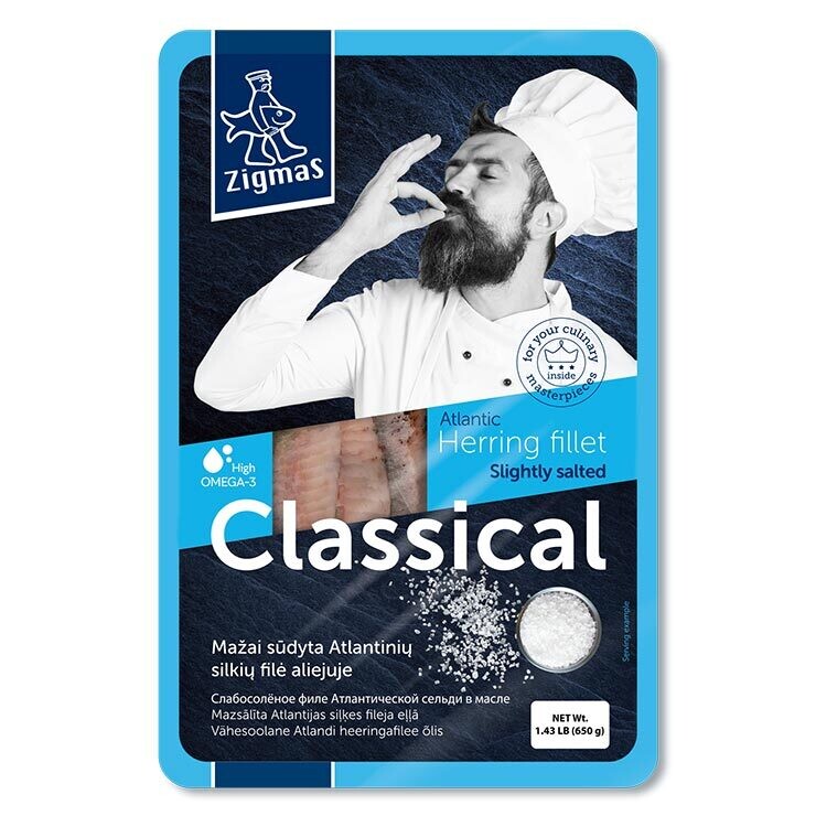 Classical Zigmas Herring Fillet Traditional in Oil 650g $4.95