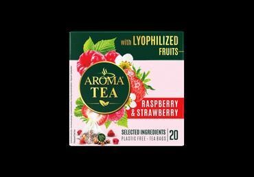 Aroma Tea Fruit with freeze dried raspberries/strawberries 40g $1.95
