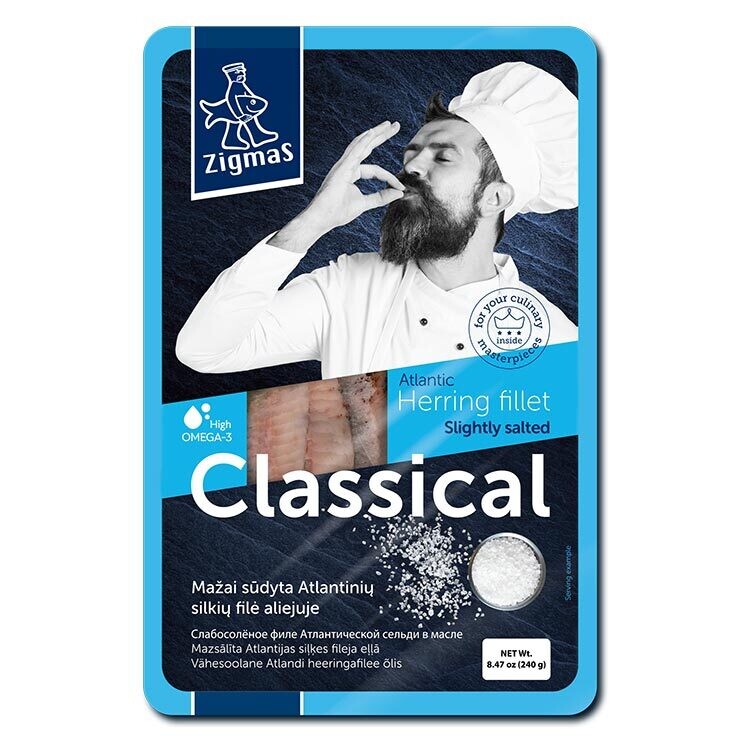 Classical Zigmas Herring Fillet in Oil 240g $2.50