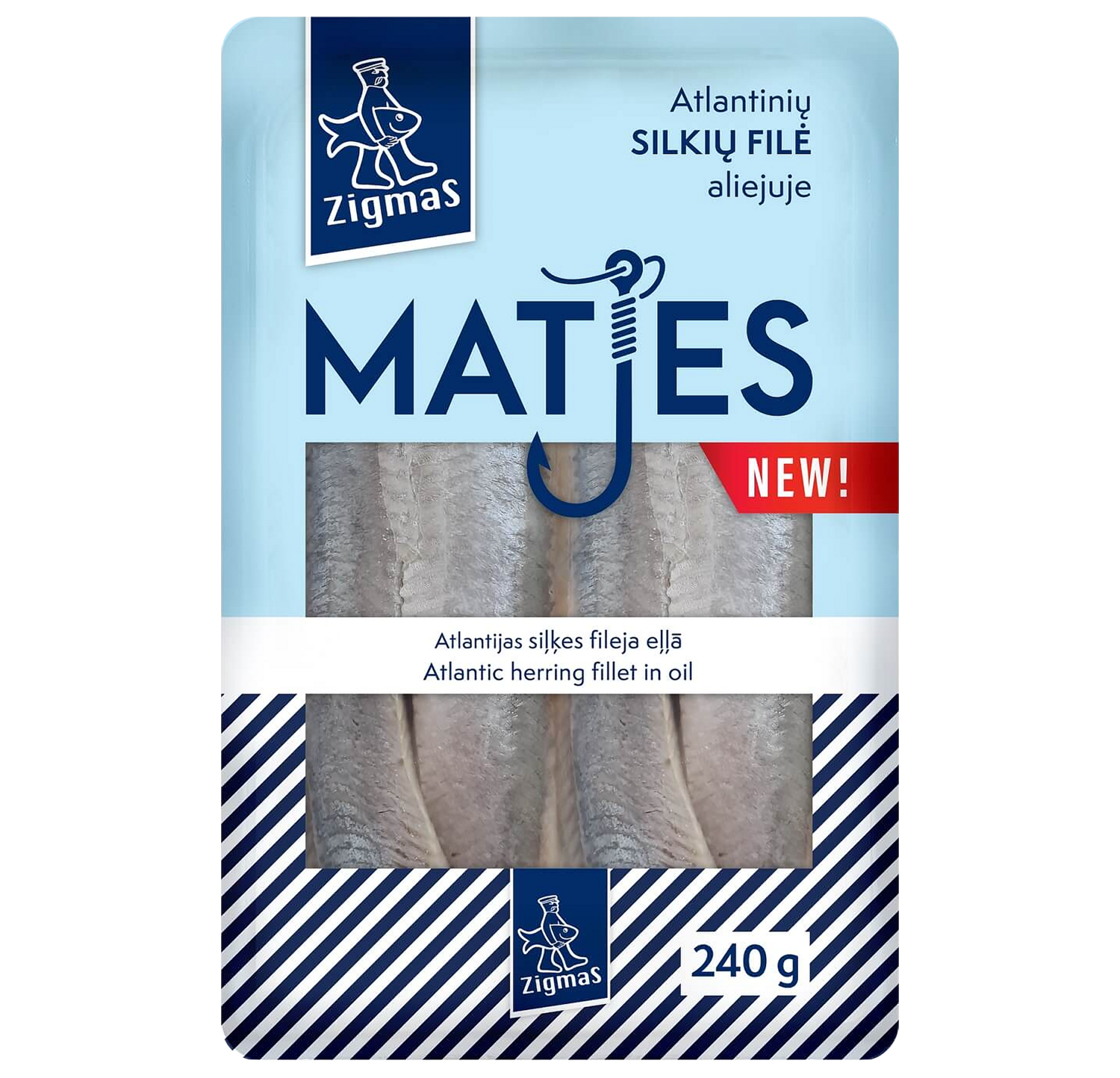Matjes Zigmas Herring Fillet in Oil 240g $2.60