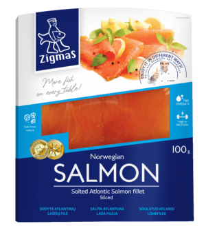 Salted sliced Salmon Fillet ICECO 100g $4.30